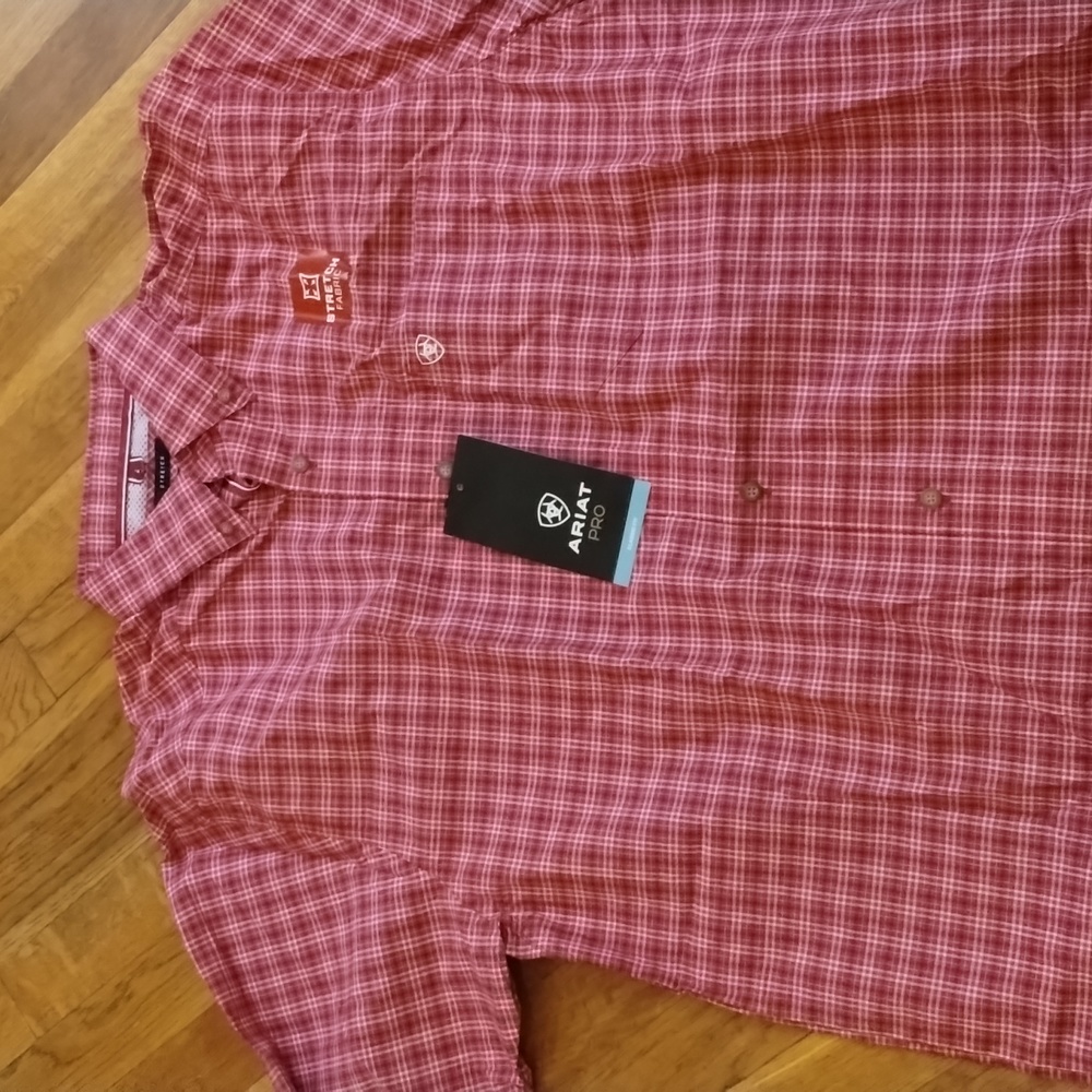Men's Ariat Pro button down shirt LG New